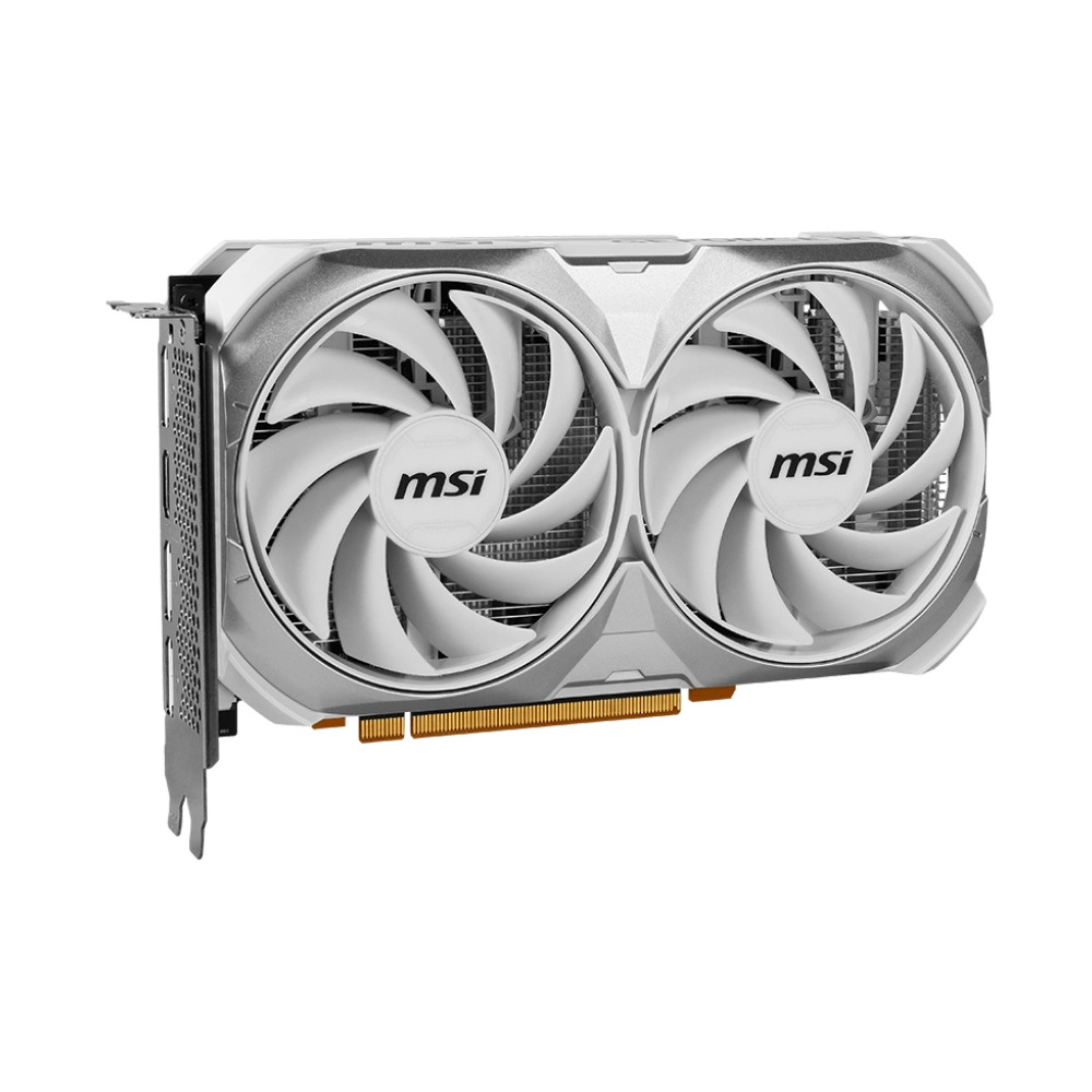 MSI Nvidia Graphic Card RTX 4060 8GB DDR6 Ventus 2X White OC Dual Fan view 2